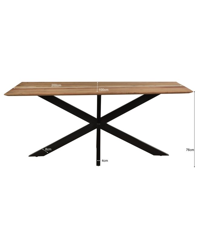 Livingfurn Oslo Acasia Spider 200cm-13279