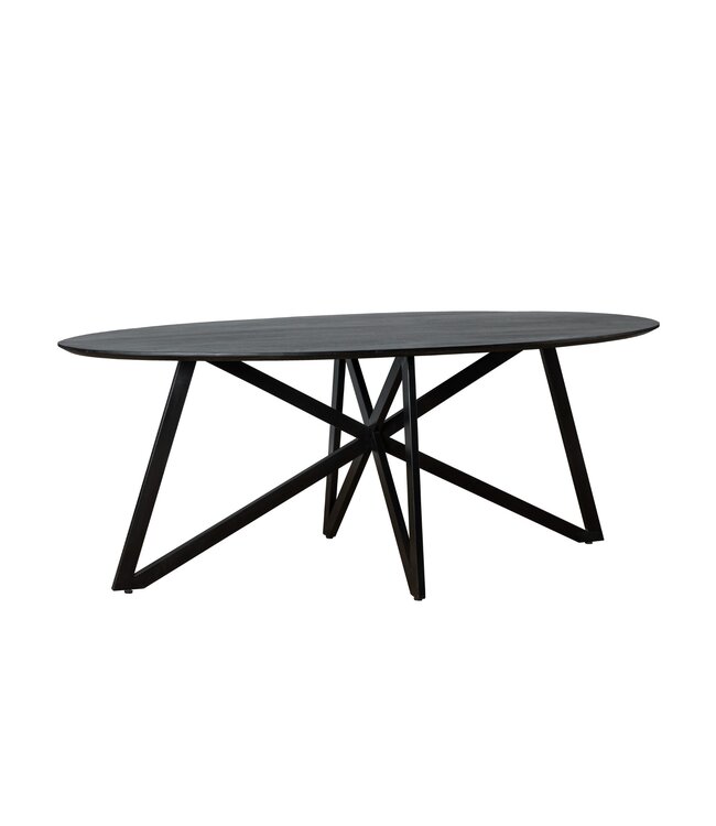 Livingfurn Oslo Black Acasia Web Leg 200cm-13386