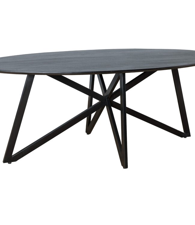 Livingfurn Oslo Black Acasia Web Leg 200cm-13386