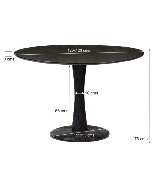 Livingfurn Brix Vivian Black 120cm-13608