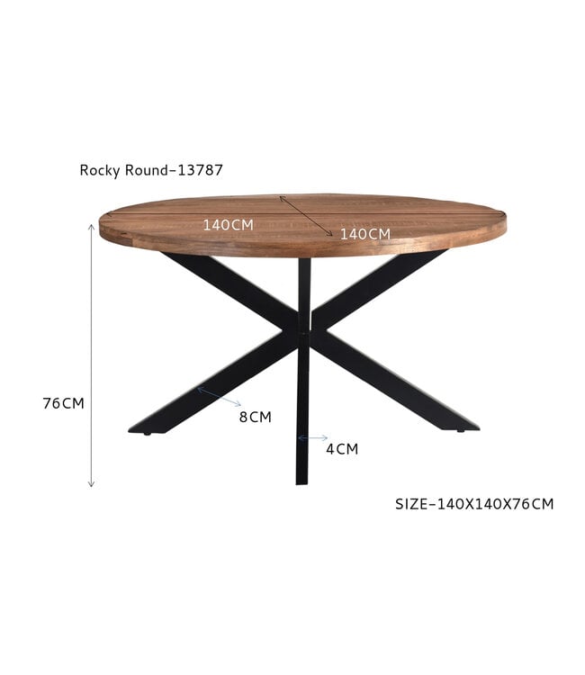 Livingfurn Rocky Round Spider 140cm-13787