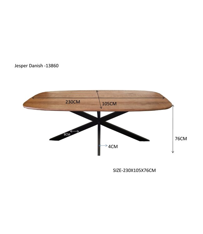 Livingfurn Jesper Danish Oval 230cm-13860