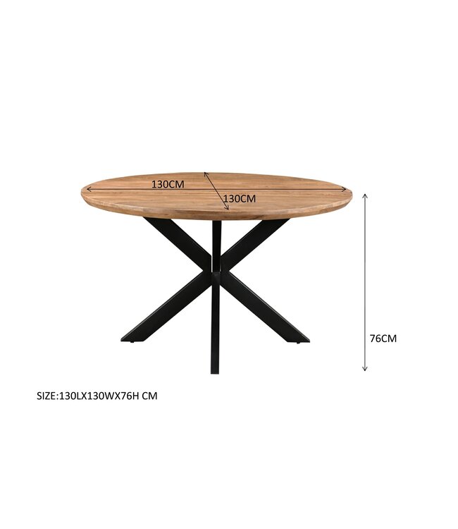 Livingfurn Jesper Round 130cm-31013