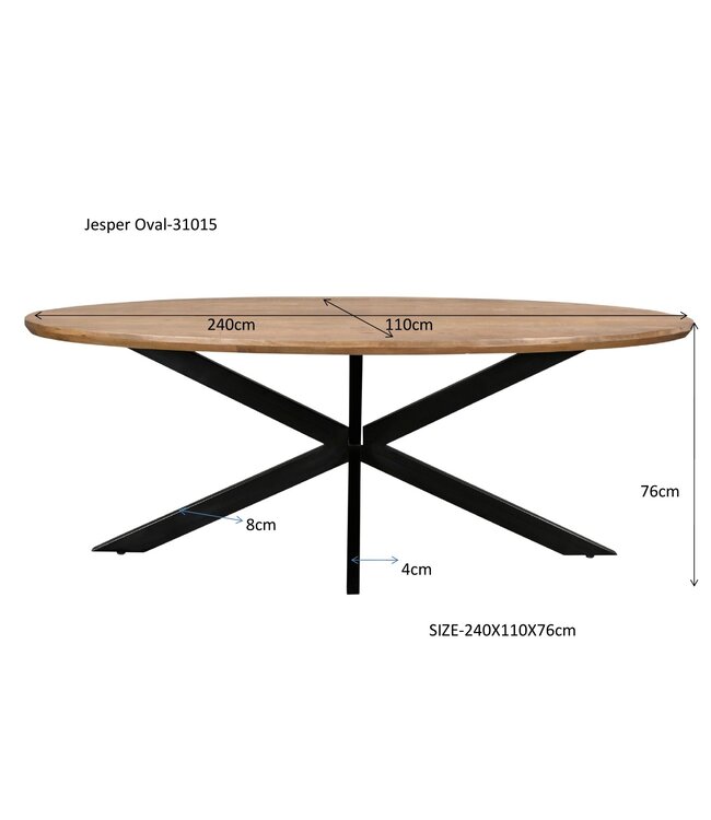 Livingfurn Jesper Oval 240 cm-31015