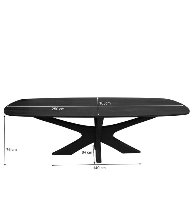 Livingfurn Brix Montreaux Black 250cm-31407