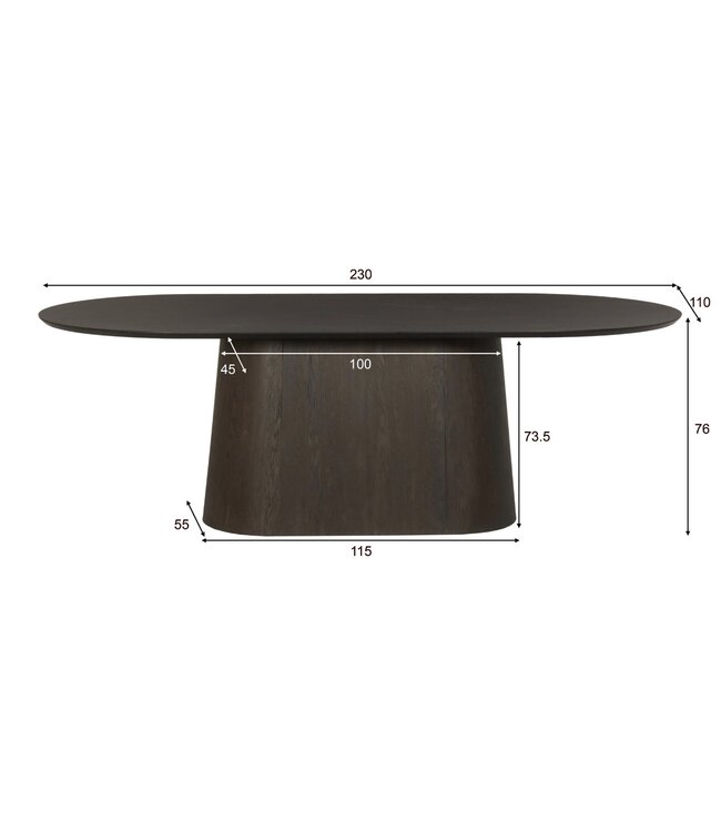 Livingfurn Novero Espresso 230cm-31546