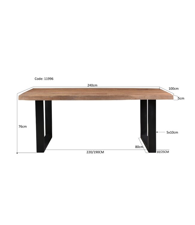 Livingfurn Sturdy Tree Top U 240 cm-11996