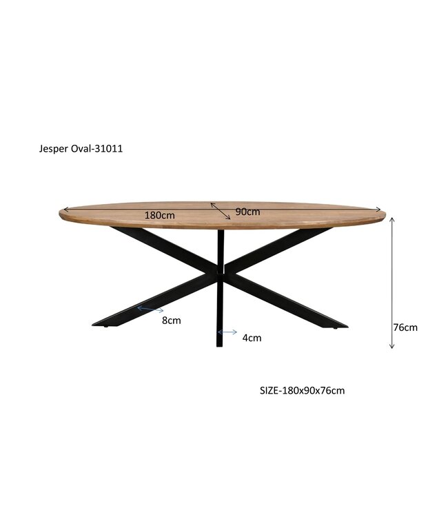 Livingfurn Jesper Oval 160 cm-31010