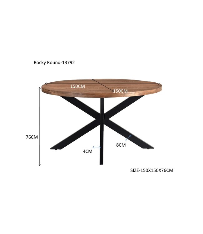 Livingfurn Rocky Round Spider 150cm-13792