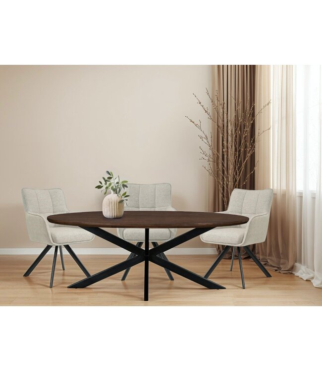 Livingfurn Jesper Oval Brown 240 cm-31034