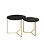 Livingfurn Mason Black/Brass Set of 2-12219