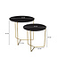 Livingfurn Mason Black/Brass Set of 2-12219