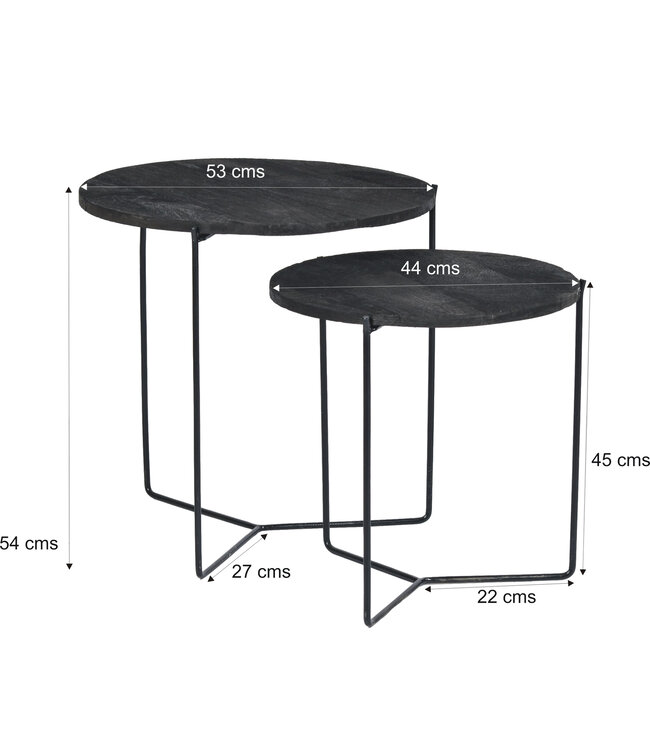 Livingfurn Mason Black/Black Set of 2-13309