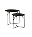 Livingfurn Mason Marble Black/Black Set of 2-13373