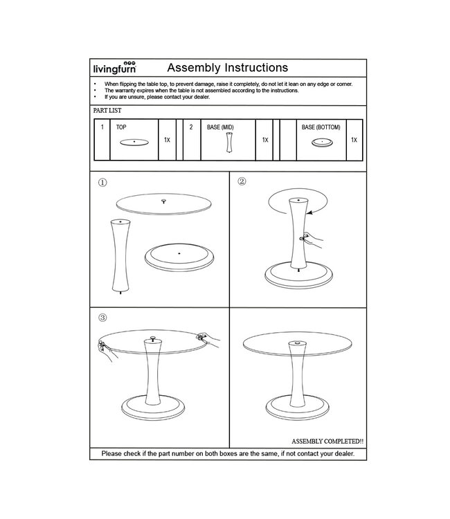Livingfurn Brix Faye Almond 60 cm-31474