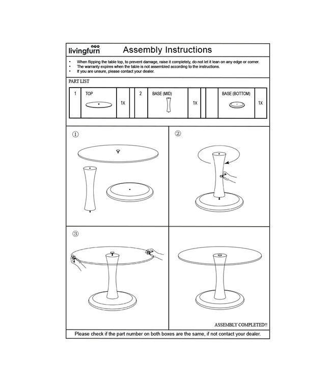 Livingfurn Brix Faye Almond 75 cm-31475