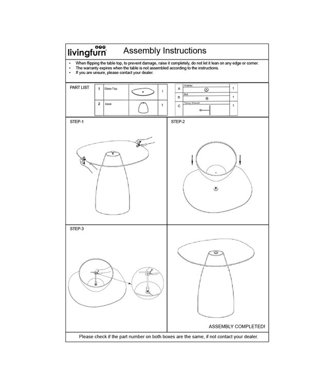 Livingfurn Brix Mylon Brown 50cm-31527