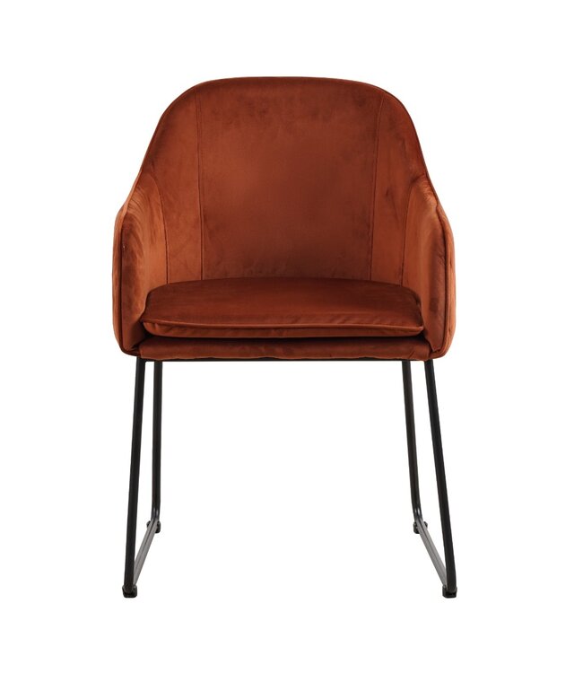 Livingfurn Benthe Rust Copper Velvet-12203