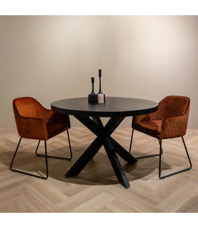 Livingfurn Benthe Rust Copper Velvet-12203