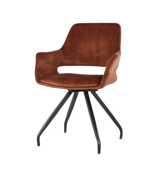Livingfurn Capp Rust Velvet-13443