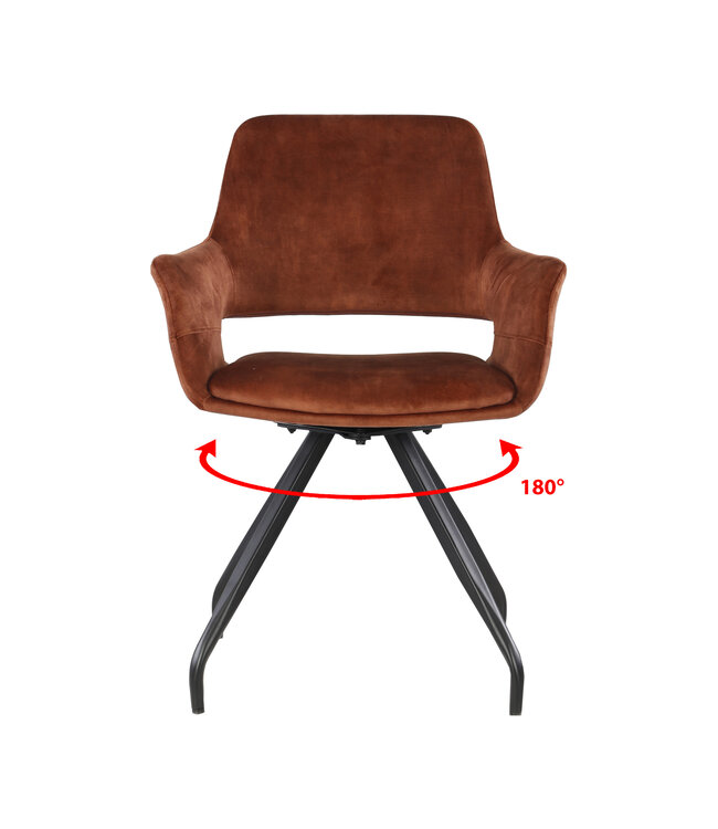 Livingfurn Capp Rust Velvet-13443