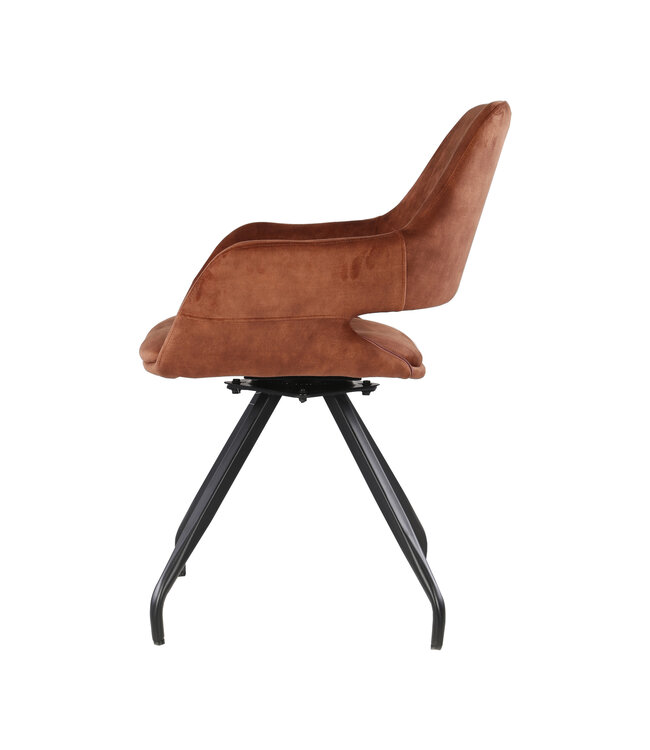 Livingfurn Capp Rust Velvet-13443