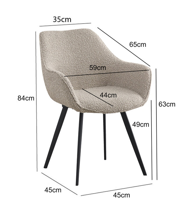 Livingfurn Luca Boucle Beige-13770