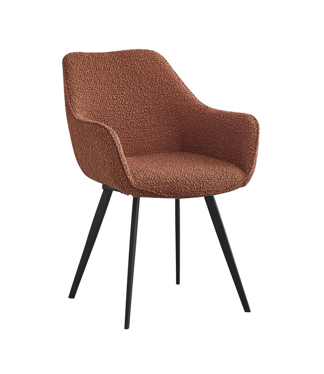 Livingfurn Luca Boucle Leaf Brown-13771