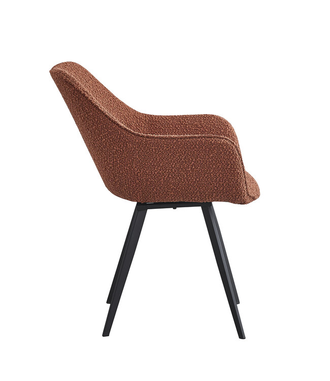 Livingfurn Luca Boucle Leaf Brown-13771