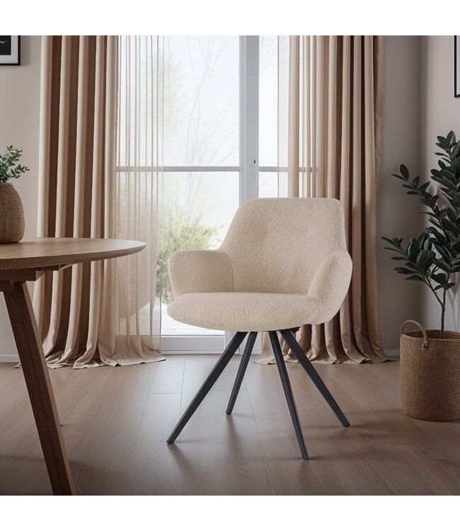 Livingfurn Doreen Boucle Beige-30994