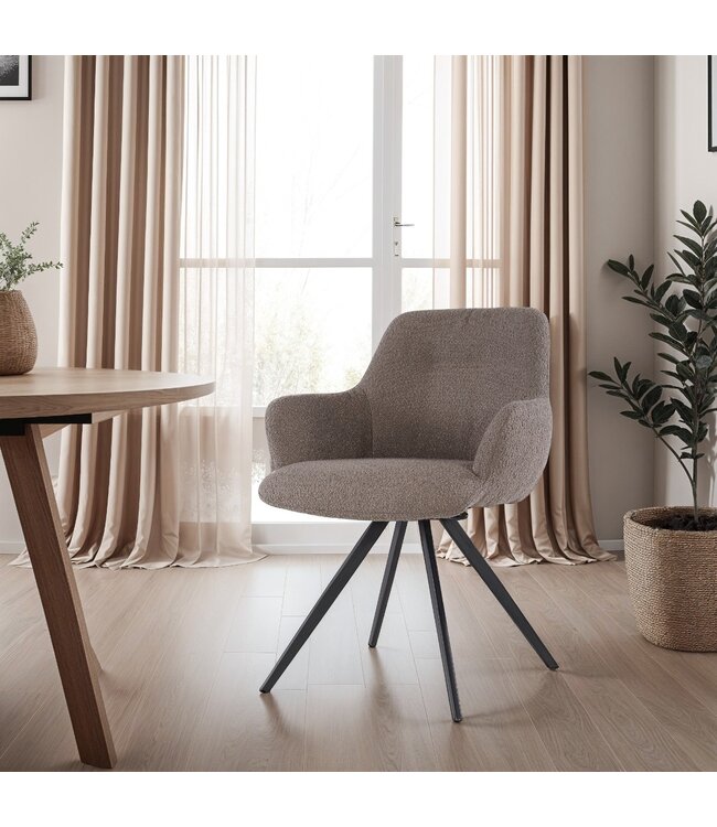 Livingfurn Doreen Boucle Brown-30995