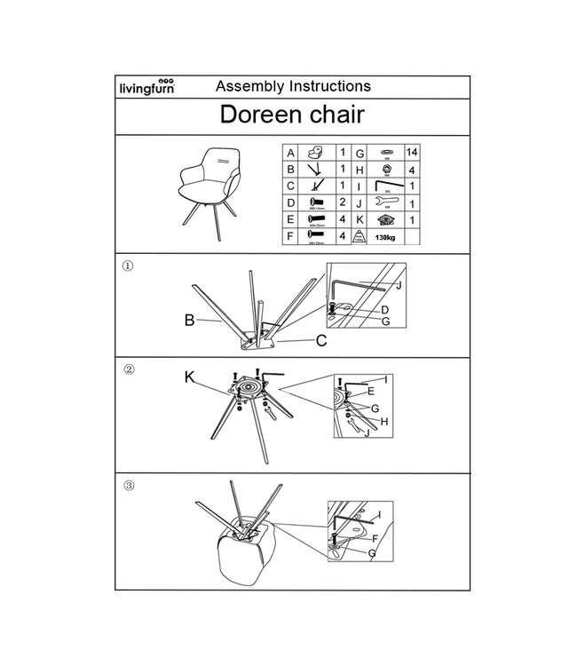 Livingfurn Doreen Boucle Brown-30995