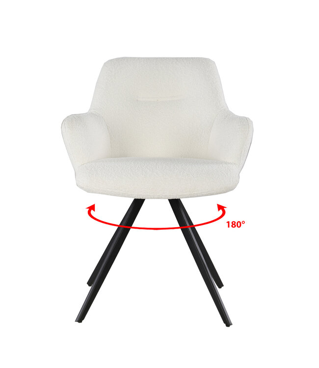 Livingfurn Doreen Boucle White-30997