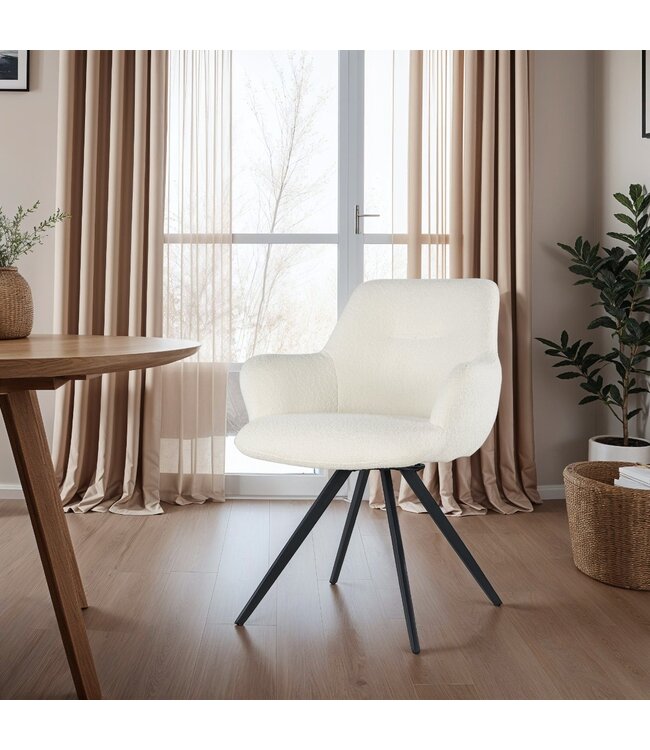 Livingfurn Doreen Boucle White-30997