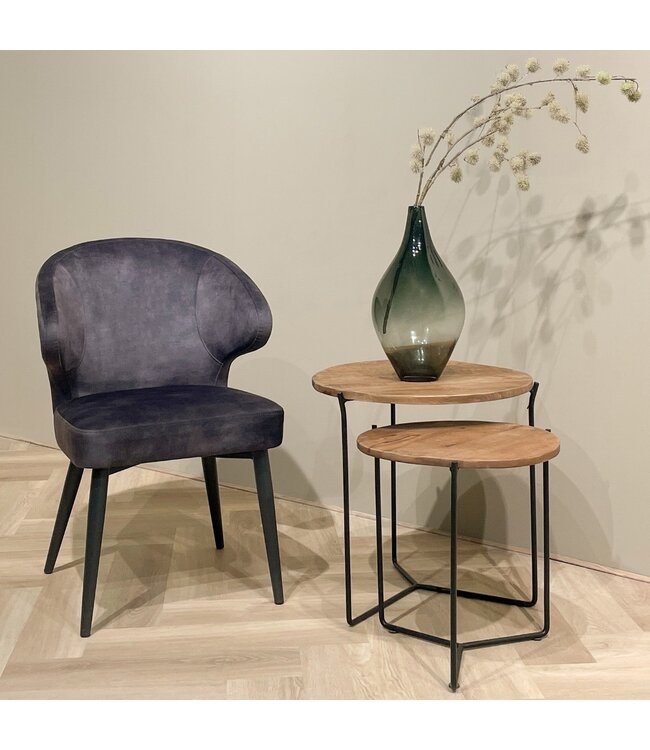 Livingfurn Donna Anthracite Velvet-31120