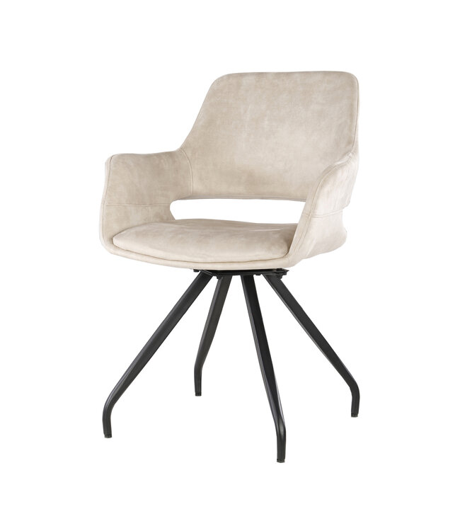 Livingfurn Capp Beige Velvet-30992