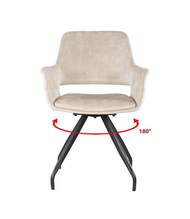 Livingfurn Capp Beige Velvet-30992