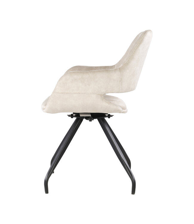 Livingfurn Capp Beige Velvet-30992