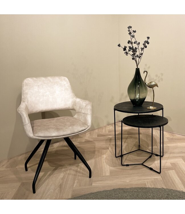 Livingfurn Capp Beige Velvet-30992