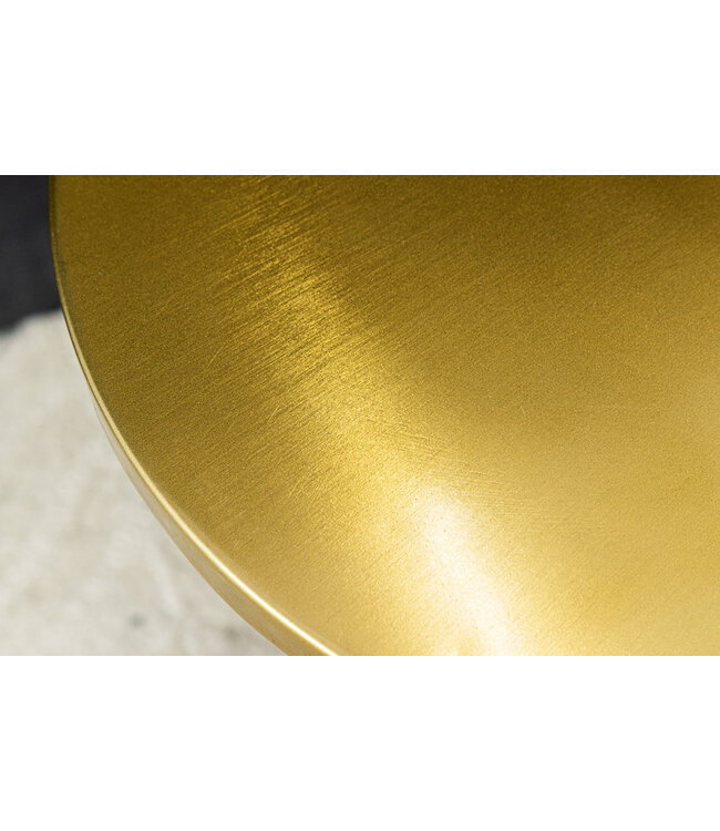 Invicta Interior Design bijzettafel ABSTRACT 60cm goud metaal geborsteld patina handgemaakte ronde kolomtafel - 43231