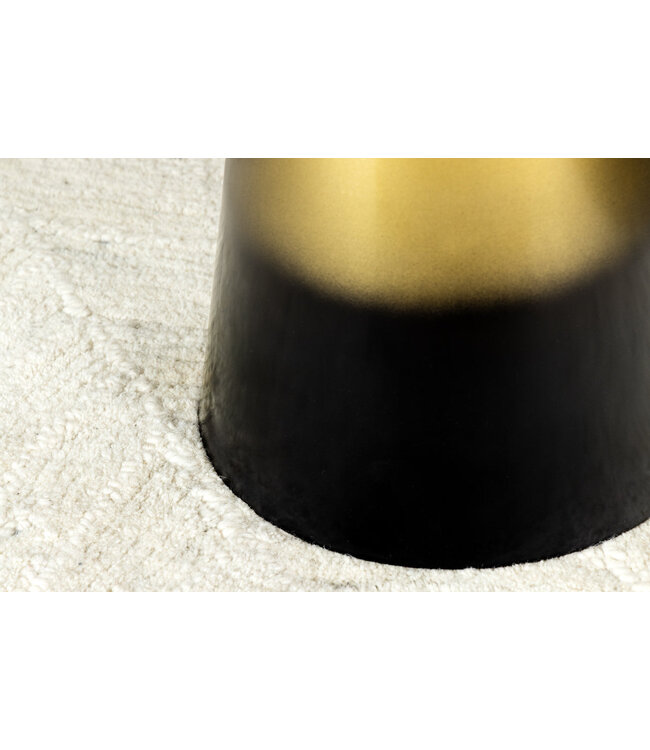 Invicta Interior Design bijzettafel ABSTRACT 60cm goud metaal geborsteld patina handgemaakte ronde kolomtafel - 43231