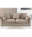 Invicta Interior Sofa HEAVEN 200cm 3-zits vering kern afneembare hoes koord greige - 46108