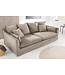 Invicta Interior Sofa HEAVEN 200cm 3-zits vering kern afneembare hoes koord greige - 46108