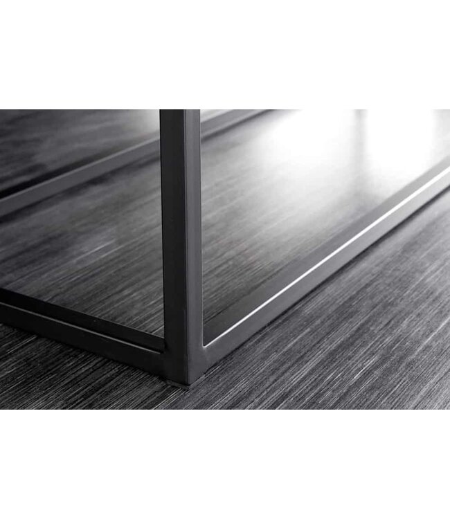 Invicta Interior Design bank PETIT BEAUTE 110cm antiekbruin microvezel zwart metalen frame - 44426