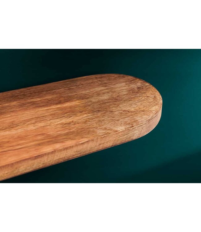 Invicta Interior Moderne set van 2 wandplanken PURE NATURE 60cm zwart mangohout massief metaal handgemaakt - 44307