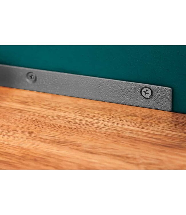 Invicta Interior Moderne set van 2 wandplanken PURE NATURE 60cm zwart mangohout massief metaal handgemaakt - 44307