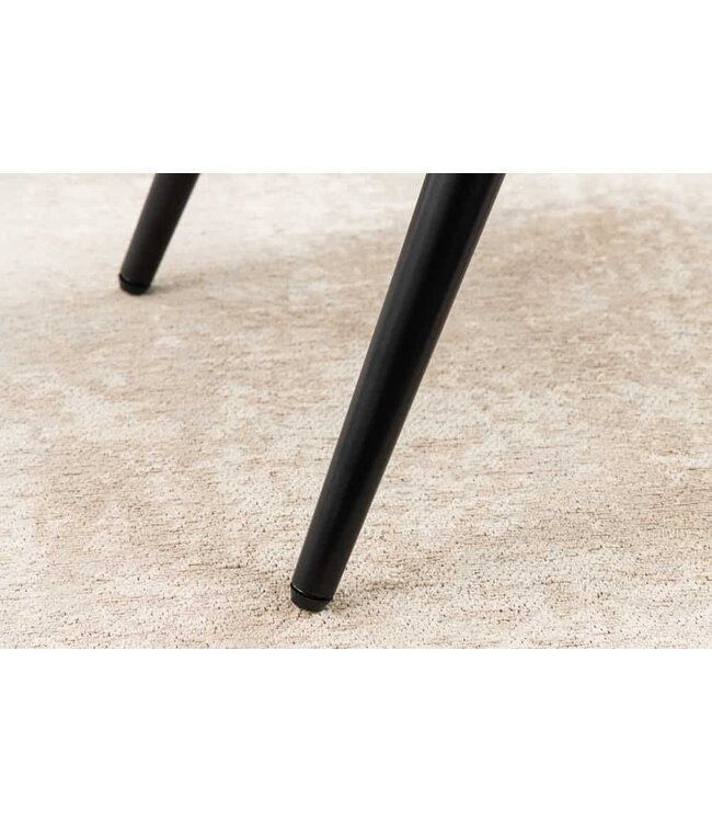 Invicta Interior Moderne kruk SCANDINAVIA mosterdgeel fluweel zwarte metalen poten voetenbank - 44025