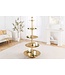 Invicta Interior Design XXL taartplateau ABSTRACT 150cm goud metaal met vijf verdiepingen handgemaakt - 43500