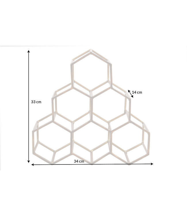 Invicta Interior Filigraan design wijnrek HONINGRAAT 35cm goud metaal handgemaakt - 43192