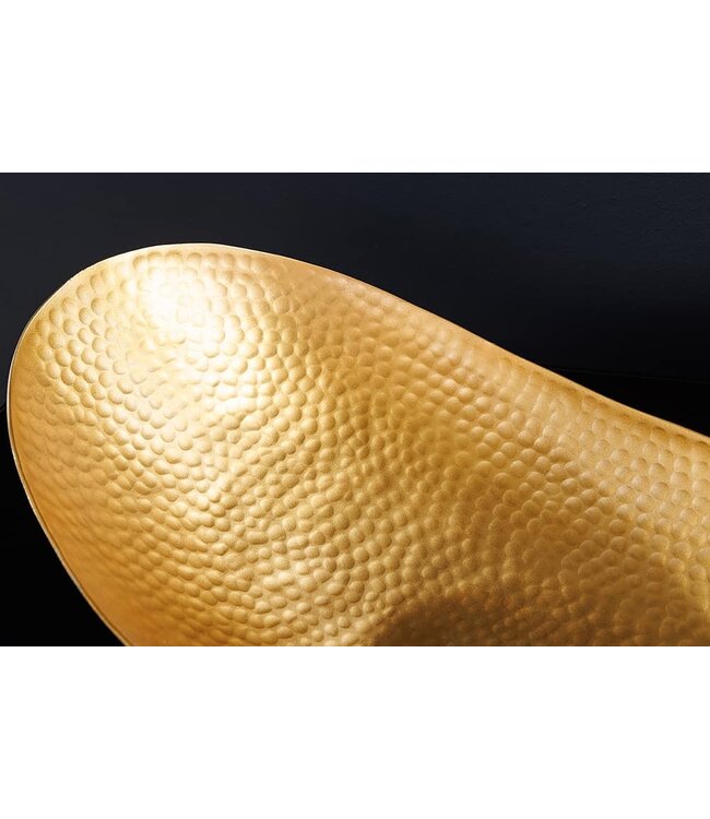 Invicta Interior Handgemaakte set van 2 decoratieve kommen ABSTRACT ORIENT 55cm goud metaal patina - 43512